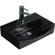 Раковина подвесная CeramaLux N 50 см 78014CMB, черный матовый фото 