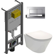 Инсталляция с подвесным безободковым унитазом Jacob Delafon Rodin+ E21749RU-00 фото 