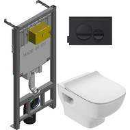 Инсталляция с подвесным безободковым унитазом Jacob Delafon Struktura E21750RU-00 фото 