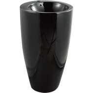 Раковина напольная CeramaLux N 49 см B133B, черный глянцевый фото 