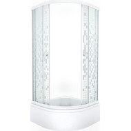 Душевое ограждение Triton Стандарт В Аква Мозаика 100х100 см, белый/узор фото 