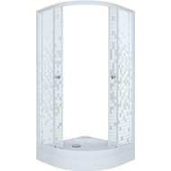 Душевое ограждение Triton Стандарт А Аква Мозаика 100х100 см, белый/узор фото 
