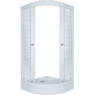 Душевое ограждение Triton Стандарт А1 Аква Полосы 90х90 см, белый/узор фото 