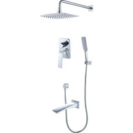 Душевая система для ванны Lemark Allegro LM5922CW, хром/белый фото 