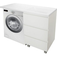 Тумба напольная с раковиной-столешницей Эстет Dallas Luxe 150 см (3 ящика) R ФР-00009839 фото 