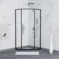 Душевое ограждение RGW SV-81B 100х100 см 32328100-14, черный/прозрачное фото 