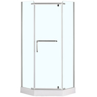 Душевое ограждение Loranto CS-816S B 100x100 см, сатин/прозрачное фото 