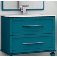 Тумба подвесная с раковиной Cezares Tiffany 75 см 54950, Blu Petrolio фото 