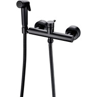 Набор для гигиенического душа Bravat D9141BW-RUS, черный матовый фото 