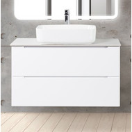 Тумба подвесная со столешницей BelBagno ETNA-1000-2C-SO-BO-P 100 см, Bianco Opaco, Цвет фасада: Bianco Opaco фото 