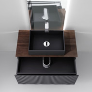 Тумба подвесная со столешницей Jorno Strong 100 см Str.01.100/P/A, антрацит фото 