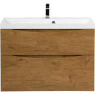 Тумба подвесная с раковиной BelBagno MARINO-H60-900-2C-SO-RN-P 90 см, Rovere Nature фото 