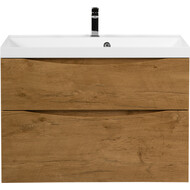 Тумба подвесная с раковиной BelBagno MARINO-H60-800-2C-SO-RN-P 80 см, Rovere Nature фото 