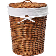 Корзина для белья WasserKraft Leine 41 см WB-350-M, цвет светло-коричневый фото 