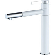 Смеситель для раковины высокий Ledeme L1152-2, белый/хром фото 