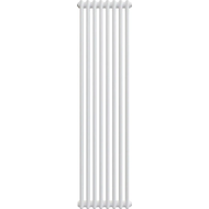 Вертикальный радиатор Zehnder Charleston 2180 390х1790 мм (8 секций) боковое подключение, белый фото 