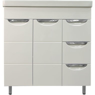 Тумба напольная с раковиной Стиль Соло 80/3 см, белый фото 