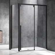 Душевое ограждение Vincea Lugano 120x80 см VSR-1L8012CLB-1 (стекло 8 мм), черный/прозрачное фото 