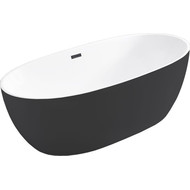 Ванна отдельностоящая Vincea 170x80 см VBT-405-1700MB, черный матовый/белый матовый фото 