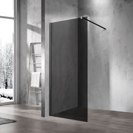 Душевая перегородка Vincea Walk-In 120 см VSW-1H120CGB (стекло 8 мм) с кронштейном в комплекте, черный/тонированное фото 