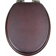 Сиденье с крышкой для унитаза Magliezza микролифт 9000M-BR, махагон матовый, петли бронза фото 