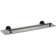 Cтеклянная полка Haiba HB8707 52 см, цвет чёрный матовый фото 