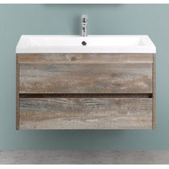 Тумба подвесная с раковиной Art&Max Family-900-2C-SO-PE 90 см, бетон экзотик фото 