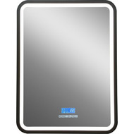 Зеркало Art&Max Genova Led 60 см AM-Gen-600-800-S-F-MFP, черный фото 