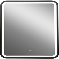 Зеркало Art&Max Genova Led 80 см AM-Gen-800-800-DS-F, черный фото 