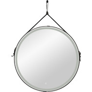 Зеркало Art&Max Milan Led 80 см AM-Mil-800-DS-F-Nero, черный ремень фото 