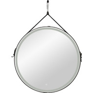 Зеркало Art&Max Milan Led 65 см AM-Mil-650-DS-F-Nero, черный ремень фото 