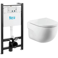 Инсталляция с подвесным унитазом Roca Meridian Rimless Pack 893104990 (без кнопки смыва) фото 