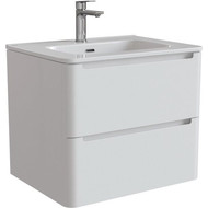 Тумба подвесная с раковиной Iddis Edifice 60 см EDI60W0i95K, белый глянец фото 