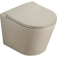 Унитаз подвесной CeramaLux Rimless B2330-4MC с крышкой микролифт, капучино, Цвет производителя: коричневый фото 