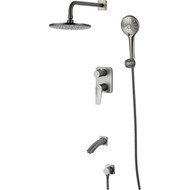 Душевая система для ванны Lemark Bronx LM3722GM, графит фото 