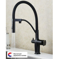 Смеситель для кухни Lemark Bronx LM3761BL, черный фото 