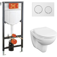 Инсталляция с подвесным безободковым унитазом Vitra S10 9842B003-7206 фото 