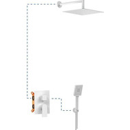 Душевая система для душа AQG Alpha EC208 19ALPEC20803, белый матовый фото 