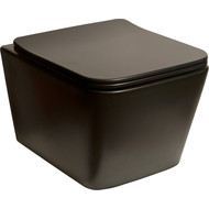 Унитаз подвесной безободковый SantiLine SL-5004MB с крышкой микролифт, черный матовый, Цвет производителя: чёрный матовый фото 