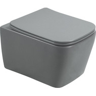 Унитаз подвесной безободковый SantiLine SL-5007MG с крышкой микролифт, серый матовый, Цвет производителя: серый фото 