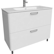Тумба напольная с раковиной Iddis Brick 100 см BRI10WFi95K, белый глянец фото 