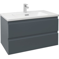 Тумба подвесная с раковиной Jacob Delafon Madeleine 80 см EB2053-J54, серый матовый фото 