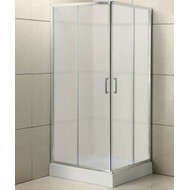 Душевое ограждение BelBagno 80x80 см UNO-195-A-2-80-P-Cr, хром/матовое фото 