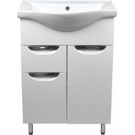 Тумба напольная с раковиной Стиль 60/1 см, белый фото 