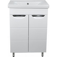 Тумба напольная с раковиной Стиль Соло 60 см (раковина monte 60) белый фото 