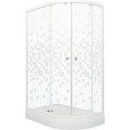 Душевое ограждение Triton Коралл A 120х80 см, белый/узор L фото 