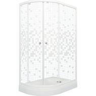 Душевое ограждение Triton Коралл A 120х80 см, белый/узор R фото 