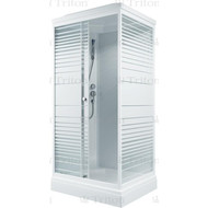 Душевая кабина Triton Квадро 120x80 см, белый/узор L фото 