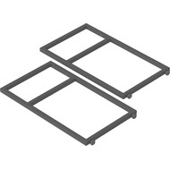 Кронштейн для столешницы напольный Bas 43 см (2 шт.) чёрный фото 