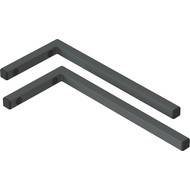 Кронштейн для столешницы Г-образный Bas 43 см (2 шт.) серый фото 